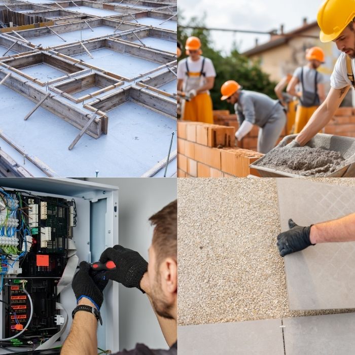 Atuamos em todas as etapas da construção civil: fundação, alvenaria, instalações e acabamento